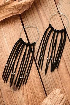 Festival Tassel Earrings With Fringe, Bohemian Fringe Dangle Hoop Earrings, Bohemian Dangle Fringe Hoop Earrings, Trendy Tassel Dangle Earrings For Festival, Trendy Dangle Tassel Earrings For Festivals, Festival Fringe Tassel Earrings, Adjustable Fringe Tassel Dangle Earrings, Tassel Dangle Hoop Earrings, Trendy Tassel Earrings For Festival