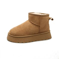 Color: Camel, Size: 41 Brown Snow Boots, Kids Leather Shoes, Luxury Boots, Kids Snow Boots, Cozy Boots, Waterproof Snow Boots, Shoe Inspo, Shoe Covers, Winter Snow Boots