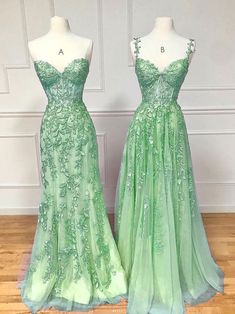 Teal Hoco Dresses Long, Jade Prom Dress, Tinkerbell Prom Dress, Sea Green Prom Dress, Jade Prom Dresses, Pink And Green Prom Dress, Nature Prom Dress, Green Homecoming Dresses Long, Seafoam Green Prom Dress