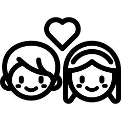 an image of two people with hearts on their heads