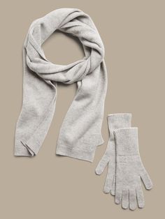 Knitted from soft, luxurious 100% cashmere, this scarf and glove set is designed to keep you toasty warm, even when the weather outside is frightful.  Set includes scarf and gloves.  SUSTAINABILITY: Made with 50% recycled cashmere.  Scarf length: 77" The Weather Outside Is Frightful, Weather Outside Is Frightful, Matching Sweats, Recycled Cashmere, Cashmere Hat, Cashmere Hoodie, Cashmere Gloves, Cashmere Beanie, Cashmere Accessories