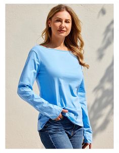 T shirt Tee Women's Light Blue Watermelon powder White Solid / Plain Color Basic Soft Daily S 2024 - $5.25 Light Blue Long Sleeve T-shirt For Spring, Spring Solid Color Stretch Shirt, Spring Stretch Solid Color Shirt, Spring Stretch Shirt In Solid Color, Casual Plain Tops For Spring, Casual Light Blue Long Sleeve T-shirt, Light Blue Stretch Tops With Solid Color, Light Blue Solid Color Shirt For Spring, Trendy Light Blue Cotton Tops