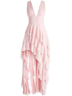 Stacey Bendet, Versace Outfit, Alice And Olivia, Ruffled Maxi Dress, Neck Ruffle, Asymmetrical Dress, Pink Lace, Alice Olivia, Show Up