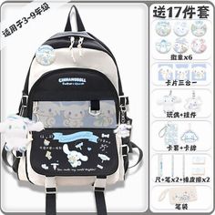 Cute Cinnamoroll Large Schoolbag Student Backpack Satchel W/Pencil Case Pendants | eBay Cute White Pencil Case For Students, Trendy White Pencil Case For Students, Cute White Pencil Case For Back To School, Kawaii White Portable Backpack, Cute White Pencil Case For Travel, Cute White Travel Pencil Case, Kawaii White Pencil Case For Travel, White Casual Pencil Case For School, Cute Cinnamoroll