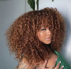 Orange Brown Curly Hair, Reddish Ginger Curly Hair, Cooper Curly Hair Natural Curls, Amber Curly Hair, Perm Rod Set, Hair Motivation, Red Curly Hair, Dyed Curly Hair