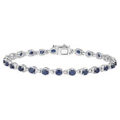 It comes with the appraisal by GIA GG/AJP All Gemstones are Natural 25 Blue Sapphires = 5.00 Carats Metal: Rhodium Plated Sterling Silver Length: 7.50 Inches Classic Sapphire Bracelet With Prong Setting, Classic Sapphire Tennis Bracelet With Round Shape, Classic Round Sapphire Diamond Bracelet, Sapphire Tennis Bracelet With 17 Jewels, Classic Oval Gemstone Tennis Bracelet, Classic Sapphire Bracelets With Diamond Accents, Classic Sapphire Diamond Bracelet, Classic Sapphire Tennis Bracelet For Anniversary, White Gold Tennis Bracelet With Gemstones