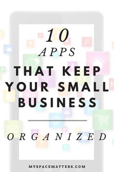 Apps for Small Business Organization Apps For Small Business, Small Business Expenses, Business Tracker, Organizing Business, Business Apps, Scheduling App, Professional Organizing, Startup Business Plan