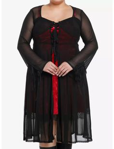 Cosmic Aura Black Mesh Bell Sleeve Duster Plus Size Cosmic Aura, Plus Size Hot, Tall Hoodies, Plus Size Fits, Socks And Tights, Sweaters And Jeans, Black Mesh, Suspenders, Sock Shoes