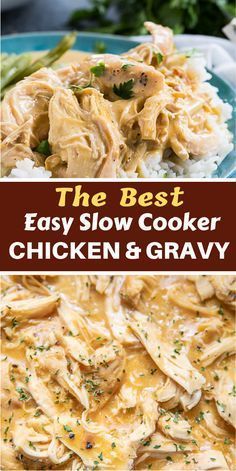 Slow Cooker Chicken Gravy, Slow Cooker Kip, Slow Cooker Chicken And Gravy, Chicken And Gravy, Chicken Crockpot Recipes Easy, Easy Slow Cooker Chicken, Easy Crockpot Dinners