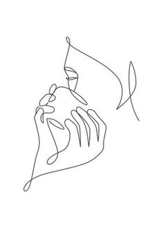 one continuous line drawing of a hand holding a candle