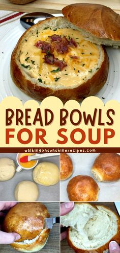 bread bowls for soup are the perfect way to use up leftovers and make ahead