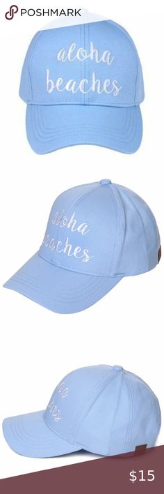 C.C Aloha Beaches Adjustable Baseball Cap BA-2017-ALOHA BEACHES_LIGHT BLUE PERFECT LOOK: This beautiful baseball cap design gives you the ability to highlight and contrast many different outfits. Perfect to wear indoors and outdoors with up-dos. This hat will allow you to look fabulous no matter your hair type. PERFECT QUALITY: This 100% cotton is good for both outside and inside. It's machine washable PERFECT FIT: One size fits most, adjustable band C.C Accessories Hats Trendy Blue Travel Hat, Trendy Blue Hats For Beach Season, Blue Baseball Cap For Beach In Summer, Blue Baseball Cap For Beach Summer, Blue Summer Beach Baseball Cap, Summer Beach Blue Baseball Cap, Blue Baseball Cap For Summer Beach, Blue Summer Hat For Pool, Blue Vacation Hat, One Size Fits Most