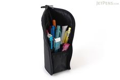 Kokuyo Neo Critz Pencil Case - Black / Black - KOKUYO F-VBF180-1 Jet Pens, Travel Pouch, Erasers, Paper Clip, Pencil Case, You Bag, Pencil, Pouch, Black