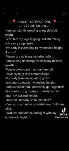 Height Subliminal Affirmations, Grow Tall Affirmations, Spells For Height Growth, Manifestation For Height, Height Increasing Affirmations, Get Taller Affirmations, Manifesting Height Affirmations, Vision Board For Height Increase, Height Decrease Affirmations