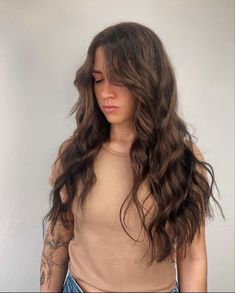 #brunettebalayagehair #hairgoals #hairideas #tribecacolorsalon #tampahairstylist Wavy Brown Hair, Brunette Balayage Hair, Brown Hair Balayage, Hair Balayage, Paul Mitchell, Three Words, Tampa Florida, Continuing Education, Balayage Hair