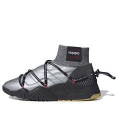 adidas originals adidas Alexander Wang x Puff Trainer 'Matte Silver' Adidas Alexander Wang, Space Suits, Black Athletic Shoes, Silver Core, Slip On Trainers, Footwear Design, Marathon Running Shoes, Adidas Originals Women, Shoes Design