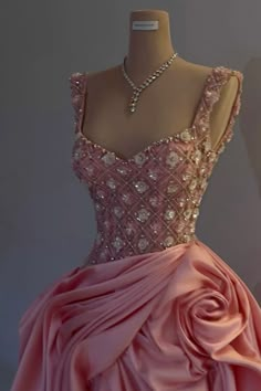 Pink Elegant Dresses Classy, Fancy Evening Dresses Classy, Pink Royal Dress, Princess Core Aesthetic Outfit, Princess Outfits Royal, Pink Princess Prom Dress, Pink Graduation Dress, Royal Princess Dress, Pretty Pink Dresses