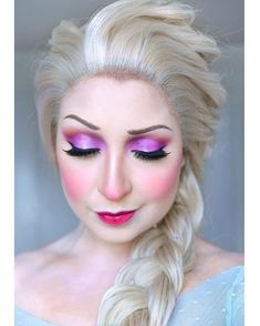 Elsa Makeup Look For Kids, Elsa Frozen Makeup Look, Frozen Halloween Makeup