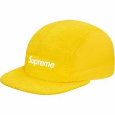 Item: SUPREME Terry Mesh Side Panel Camp Cap S/S 16 Condition: New With Tags Color: Yellow Style Code: N/A Size: OS 100 Percent Authentic or Double your Money Back  One of the Most popular Supreme Items of All time Purchased from Supreme New York Paypal confirmed address are the payments Please Bid with confidence 100% positive feedback Any questions feel free to ask Happy Bidding Timberland Beanie, Supreme New York, Double Your Money, Supreme Hat, Orange Sunglasses, Supreme Box Logo, Pink Cap, Outfit Plan, Green Hats