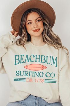 Beachbum Surfing Co Graphic Fleece Sweatshirts.Unisex Crew Neck Long Sleeve Sweaters Knits.Crafted from premium materials, tailored to your lifestyle, ensuring a comfortable fit for any occasion.Family Group Uniforms Birthday Party Gift Concert Festival Events.High Quality Direct To Film Printed Graphic Design.50%COTTON,50%POLYESTERNICARAGUAMade In: Nicaragua Comfortable White Leisure Sweatshirt, Comfortable White Sweatshirt For Leisure, Comfy Pink Crew Neck Sweatshirt, Pink Casual Sweatshirt For Leisure, Casual Graphic Print Sweatshirt For Surfing, Cotton Crew Neck Sweatshirt For Surfing, Sporty Crew Neck Sweatshirt For Surfing, Pink Crew Neck Sweatshirt For Leisure, Pink Relaxed Fit Sweatshirt For Leisure