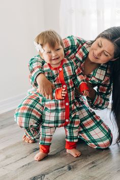 ALL SALES FINAL. No Refunds/Exchanges on Warehouse Sale items. It's time to get festively comfy with our Buttflap PJs - Christmas Plaid! These cozy, matching PJs are just the thing for a magical family night, delivering a dose of festive cheer that no one can ignore. So break out the marshmallows, pop in a Christmas movie, and snuggle up for a night to remember! Ho ho ho! 95%polyester 5%spandex True to size Wash Delicate; Lay Flat to dry Bodysuit: Sizes newborn to12m Two Piece PantSet: Sizes 18m Matching Family Pajamas Christmas, Playful Christmas Sleepwear, Christmas Long Sleeve Onesie For Playtime, Christmas Long Sleeve Playtime Onesie, Christmas Long-sleeve Playtime Onesie, Christmas Playtime Long Sleeve Onesie, Playful Christmas Onesie For The Holidays, Playful Christmas Onesie For Holiday, Playful Christmas Onesie