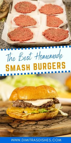 Try this this-pressed juicy SMASH Burgers. These burgers are better than restaurant burgers! Griddle Burgers, Homemade Burger Sauce, Homemade Burger Recipe, Smash Burger Recipe, Burger Recipes Beef, Homemade Burger, Best Burger Recipe, Smash Burgers, Blackstone Recipes