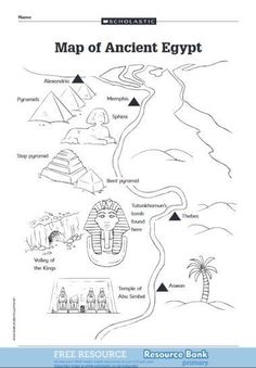 the map of ancient egypt for kids