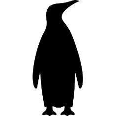 a black and white silhouette of a penguin on a white background with the words, ` person'written below it