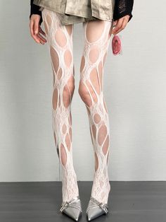 This price is for a pair of tights only, others are not included. White Tight Hosiery For Spring, White Tight Spring Hosiery, Spring White Tight Hosiery, Fitted White Spring Hosiery, White Stretch Hosiery For Winter, Winter White Stretch Hosiery, White Stretch Thigh High Stockings, Fitted White Thigh-high Tights, White Stretch Tights For Summer