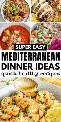 the top ten mediterranean dinner ideas to try out in your next meal, including chicken and vegetables