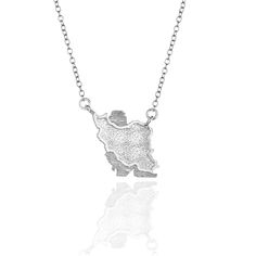 * Country of Origin: Canada * Ship from Canada * Silver Iran Map Necklace, Iran Map Charm ooo SPECIFICATIONS: * Material: 925 Sterling Silver * Chain Length: 45 cm (17.7 in) * Charm Dimension: 2.2  cm (0.9 in) X  2 cm (0.8 in) * Handmade * High-quality materials and attention to detail ooo WHAT YOU WILL GET: A Necklace, (Other designs are NOT included, They are available separately in my shop). ooo MAKING A SET: * Bracelet: https://www.etsy.com/ca/listing/1407236049 * Earrings: https://www.etsy. Map Of Iran, Persian Necklace, Iran Map, Persian Jewelry, Modern Necklace, Set Bracelet, Map Necklace, Modern Necklaces, 925 Sterling Silver Chain