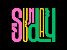 the word stay and say written in different colors on a black background with an arrow