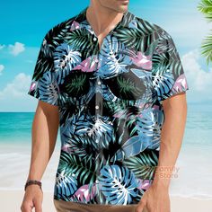 This custom Hawaiian shirt is a great gift idea, as well as a loose and comfy outfit that will keep you cool during the hot summer months. Coming up with a surprise for your loved ones is up to you. This present is appropriate for any occasion, and the receivers will surely love it! Product details: Material: Polyester fabric Feature: Featuring a spread collar, printed pattern all over the shirt, a front button fastening, short sleeves and a relaxed shape. The design is printed with new age prin Comfy Outfit, Cool Hawaiian Shirts, Floral Skull, Mens Hawaiian Shirts, Summer Months, Tropical Floral, Classic Elegance, New Age, Comfy Outfits