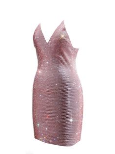 Rhinestone see through sparkling dress. SIZE Bust: 31-43” Waist: 31-39” Length:32” Summer Sequin Dress With Rhinestones, Mesh Dress With Rhinestones For Party Season, Pink Fitted Mini Dress With Rhinestones, Glamorous Pink Bodycon Dress For Prom Season, Glamorous Pink Bodycon Dress For Prom, Pink Party Dresses With Rhinestones, Pink Rhinestone Cocktail Dress, Elegant Pink Sparkling Dress, Elegant Sparkling Pink Dress