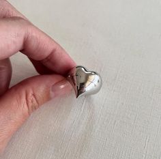 Vintage Sarah Coventry 1970s silver tone chunky heart ring size 6.5 in good vintage condition showing light wear around the band a sign consistent with age. Show Lights, Sarah Coventry, Coventry, Last Minute Gifts, Rings Statement, Favorite Jewelry, The Band, Heart Ring, Statement Rings