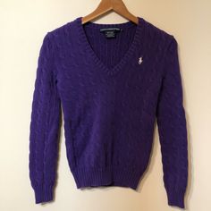 Excellent Condition. Runs Small. Never Worn But Washed Ralph Lauren Cable Knit Sweater For Fall, Ralph Lauren Long Sleeve Cable Knit Sweater, Ralph Lauren Fitted Cable Knit Sweater, Fitted Ralph Lauren Cable Knit Sweater, Ralph Lauren Long Sleeve Winter Sweater, Ralph Lauren Knitted Winter Sweater, Ralph Lauren Long Sleeve Knit Sweater, Ralph Lauren Fitted Sweater For Fall, Ralph Lauren Casual Fall Sweater