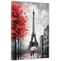 Red Black And White Artwork, Eiffel Tower Picture, Living Room Decor Frames, Eiffel Tower Pictures, Paris Themed Bedroom, Tower Painting, Eiffel Tower Painting, Eiffel Tower Wall Art, Wall Decor Black And White