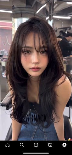 Long Hairstyle Curtain Bangs, Uzzlang Haircut, Side Part Korean Hair, Layers With Bangs Medium Hair, Hime Haircut Wispy Bangs, Haircut In Layers Mid Length, Cute Haircuts Medium Hair, Whispy Bangs With Face Framing Pieces And Long Layers, Loose Bangs Long Hair