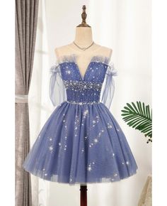 Get 10% off now! Buy fantasy bling sequins short ballgown tulle hoco dress with laceup at cheap price online. Free stable shipping and pro custom service since 2009. Blue Homecoming Dresses Short, Prom Dresses Short Blue, Mini Prom Dresses, Mother Dresses, 파티 드레스, Marine Uniform, Blue Homecoming Dresses, Hoco Dress, Silver Cocktail