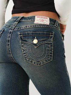 JENNIE BIG T MID RISE CURVY SKINNY JEAN Low Rise True Religion Jeans, Carhartt Women Jeans, True Religion Jeans Flare, Christian Audigier Jeans, Plus Size Low Rise Jeans, Mid Rise Jeans Outfit, Empire Pants, True Religon Jeans, Body Type Clothes