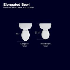 With sleek symmetry, this two-piece Persuade Curv toilet adds style to the bathroom without sacrificing comfort or water savings. An innovative nested trip lever offers the choice of 1.0 or 1.6 gallons per flush; the dual-flush lever is located on the side of the tank like a traditional toilet, leaving the top free for storage. The high-efficiency 1.0-gallon flush setting reduces water use by more than 30 percent over 1.6-gallon toilets, which adds up to potential water savings of more than 5, 0 Tall Toilets, Kohler Memoirs, Elongated Toilet, Water Efficiency, Round Chair, Beaver Creek, Small Bath, Chair Height, High Line