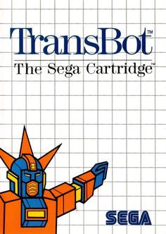 the front cover of a game box for transbot, with an image of a robot holding