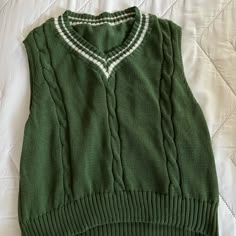 Never Worn Green Sweater Vest Size Medium Green Clothes Aesthetic Men, Security Breach Oc, Power Universe, Dark Academia Green, Army Green Vest, Green Sweater Vest, Clue Party, Wonder Pets, Vintage Sweater Vest