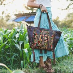 One of a Kind Hmong Embroidered Shoulder Bag Boho Beach Tote | Etsy Bohemian Pouch Shoulder Bag With Hand-stitched Details, Leather Bag With Multicolor Embroidery For Everyday Use, Embroidered Double Handle Shoulder Bag, Travel Shoulder Bag With Multicolor Embroidery, Multicolor Embroidered Shoulder Bag With Removable Pouch For Travel, Large Capacity Bohemian Shoulder Bag With Double Handle, Bohemian Shoulder Bag With Double Handle And Large Capacity, Bohemian Handheld Bag For Daily Use, Embroidered Tote Bag For Travel