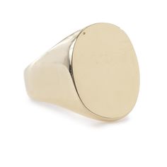 The 'Harvey' is a sweet oval shaped signet ring. Available in Sterling Silver, White Bronze, and Yellow Brass along with your choice of finishes. This ring is complete with a flat face, making the options for wearability endless. Handmade in New York City Available in Sterling Silver and Yellow Brass Available in shiny or satin finish Easily customize 1 to 4 letters below All engraving will be done in proportion to the size of the ring Fits true to size Oval Signet Ring With Polished Finish, Classic Oval Signet Ring With Polished Finish, Modern Oval Jewelry With Polished Edges, Luxury Oval Signet Ring, Classic Oval Ring With Polished Edges, Classic Oval Yellow Gold Signet Ring, Classic Yellow Gold Oval Signet Ring, Timeless Oval Signet Ring With Polished Finish, Timeless Oval Signet Ring, Tarnish Resistant