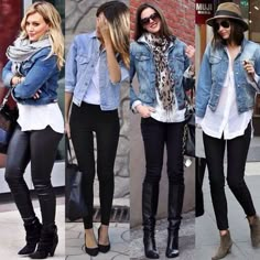 Jean Jacket Styles, Best Jeans For Women, Mode Tips, Jean Jacket Outfits, Mode Casual, 가을 패션