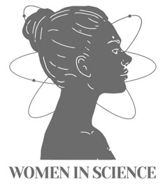 the logo for women in science, featuring an image of a woman's head