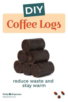 Diy Coffee Logs, How To Make Coffee Fire Logs, Diy Coffee Fire Logs, Homemade Fire Starters, Sustainable Crafts, Used Coffee Grounds, Fire Starters Diy, Live Off The Grid, Wood Shavings