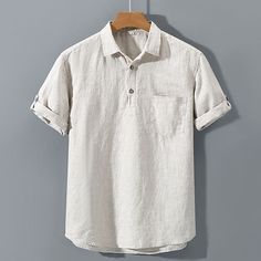 Saison:Eté; Tissu:Mélange de Lin  Coton; Manches  Bretelles:Manche Courte; Délicat:Lavable,Lavage à Sec et à l'Eau; Pour:Homme; Style:Décontractées,Mode,Respirable,Confortable; Type de haut:Chemise,Chemise décontractée,Chemise en lin et coton; Occasion:Usage quotidien,Hawaïen,Plage,Vacances,Plein Air,Vacances; Motif:Plein; Désign:Bouton bas; Décolleté:Col rabattu; Date de l'annonce:05/08/2024; Tour de poitrine:; Longueur:; Largeur d'épaules:; Manches: Hawaiian Outfit, Summer Street, Light Hair, Linen Shirt, Shirt Online, Plein Air, Cotton Linen, Clothing And Shoes, Mens Outfits