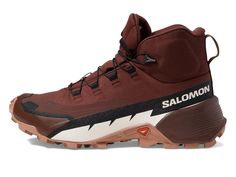 the salmon hiking boot is shown in brown and white